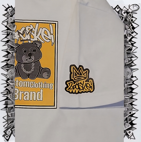 ZOOSKEI LIMITED EDITION TEE, Sz:Sm, Color:White/Gold, Material:100%Cotton,Thick - Picture 3 of 8